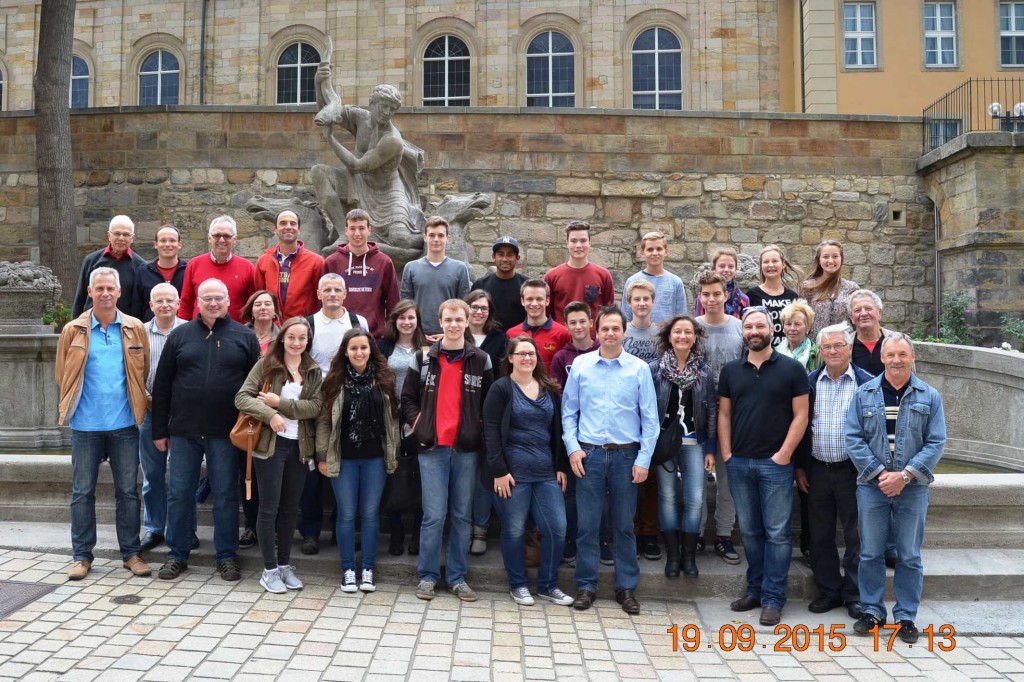 Der Musikverein bei der Stadtbesichtigung Bayreuths